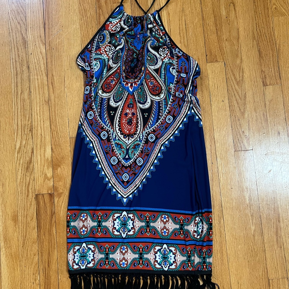 Bohemian Paisley Halter Dress